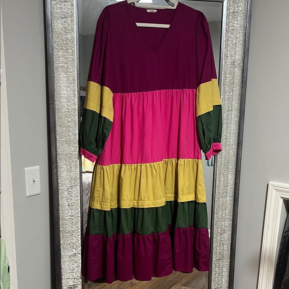 JODIFL Multicolor Long Sleeve Dress